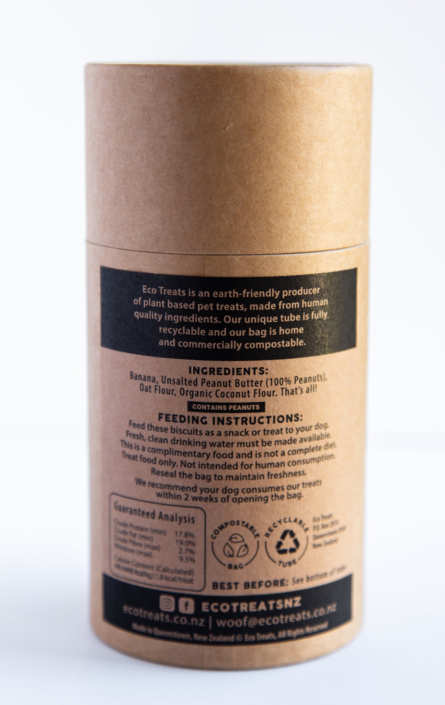 ECO TREATS® Peanut Butter, Banana & Coconut - Dog Treats