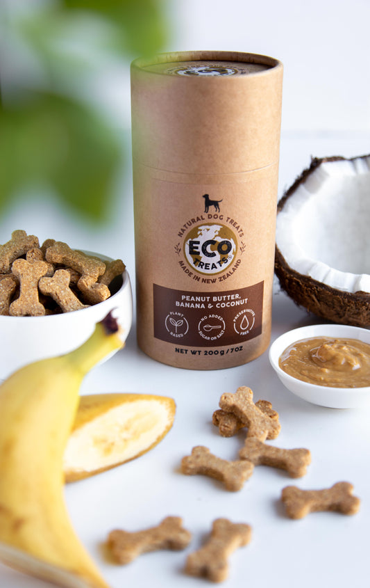 ECO TREATS® Peanut Butter, Banana & Coconut - Dog Treats