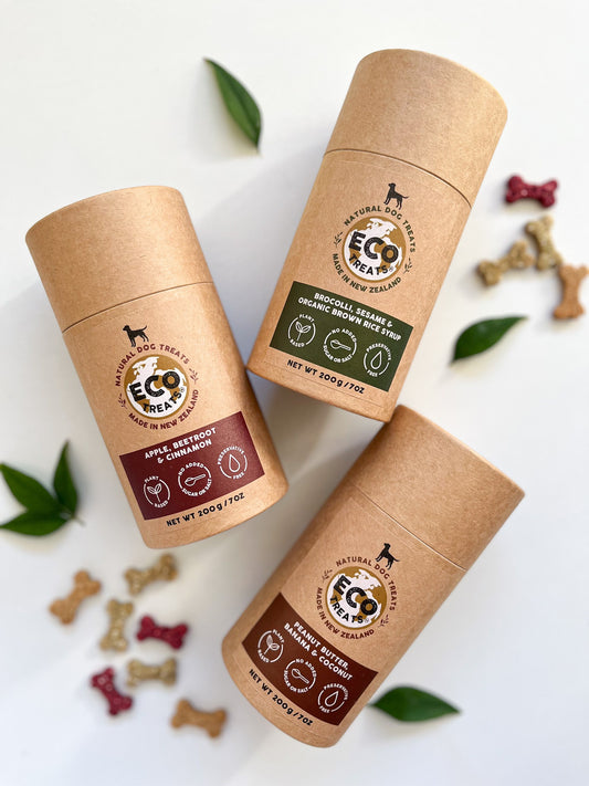 ECO TREATS® Birthday Dog Treats / Gotcha Day Gift Pack - Three Treat Tubes